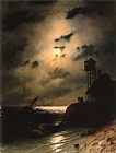 Moonlit Seascape With Shipwreck by Ivan Constantinovich Aivazovsky